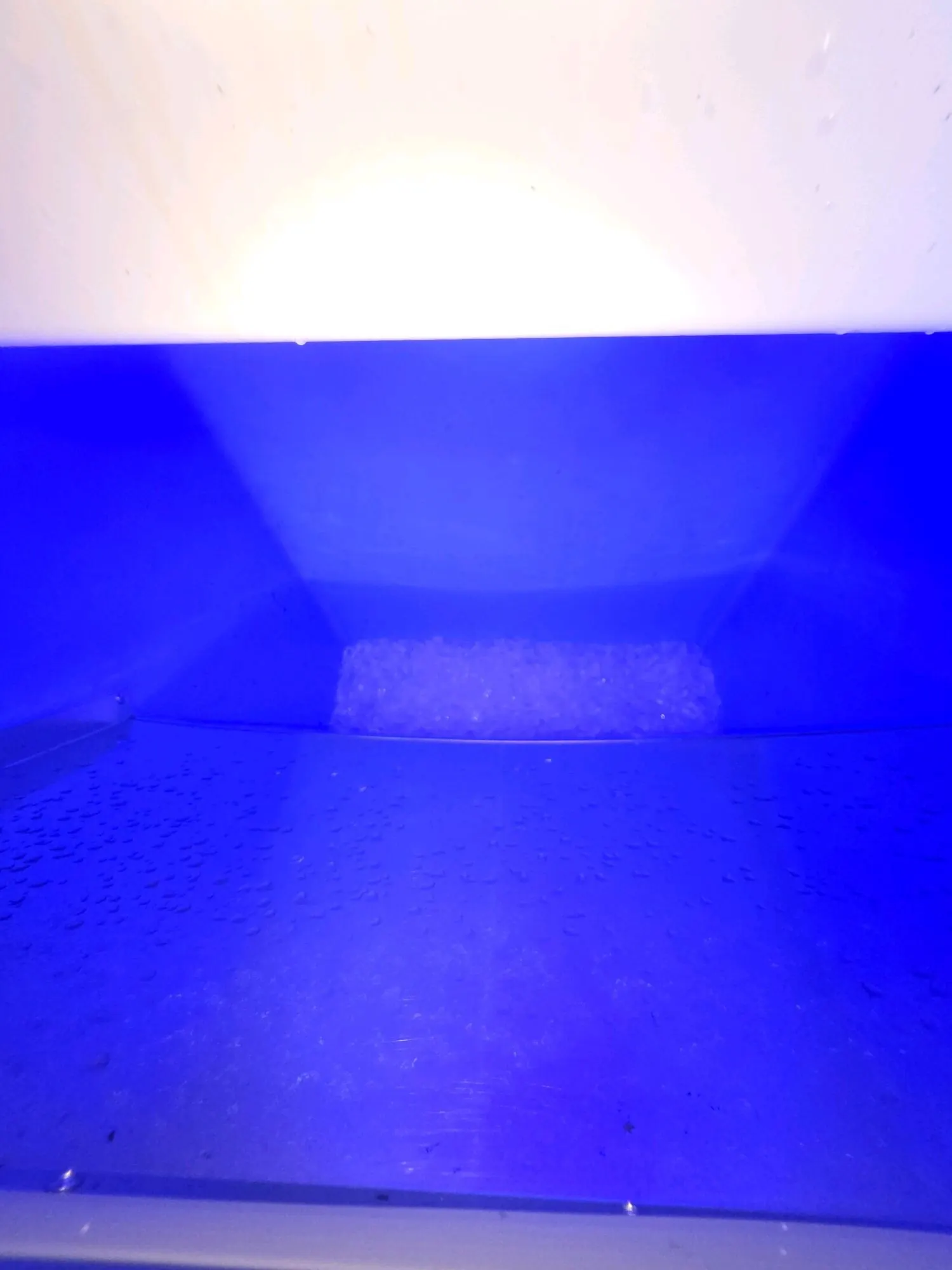 Inside a commercial ice machine