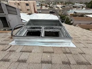 New roof curb installed for commercial equipment