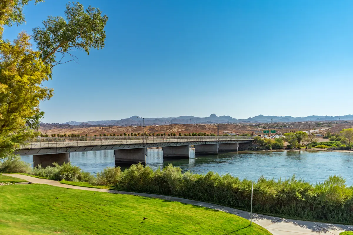 A bridge crossing the Colorado River near Topock