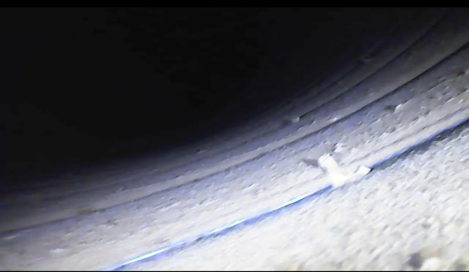 Camera view of debris inside a duct